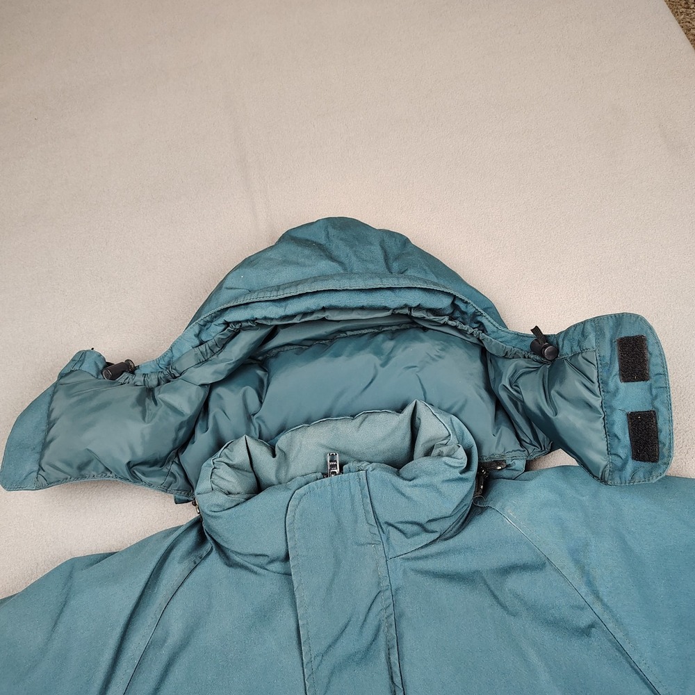 Vintage Eddie Bauer Goose Down Parka Mens Medium Forest‎ Green Hooded Coat USA - Picture 6 of 14